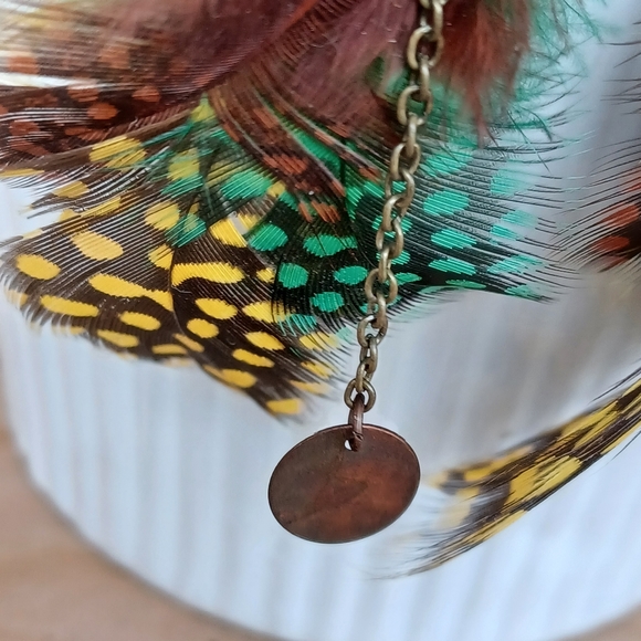 Hand Crafted Feather Earrings - Picture 2 of 4